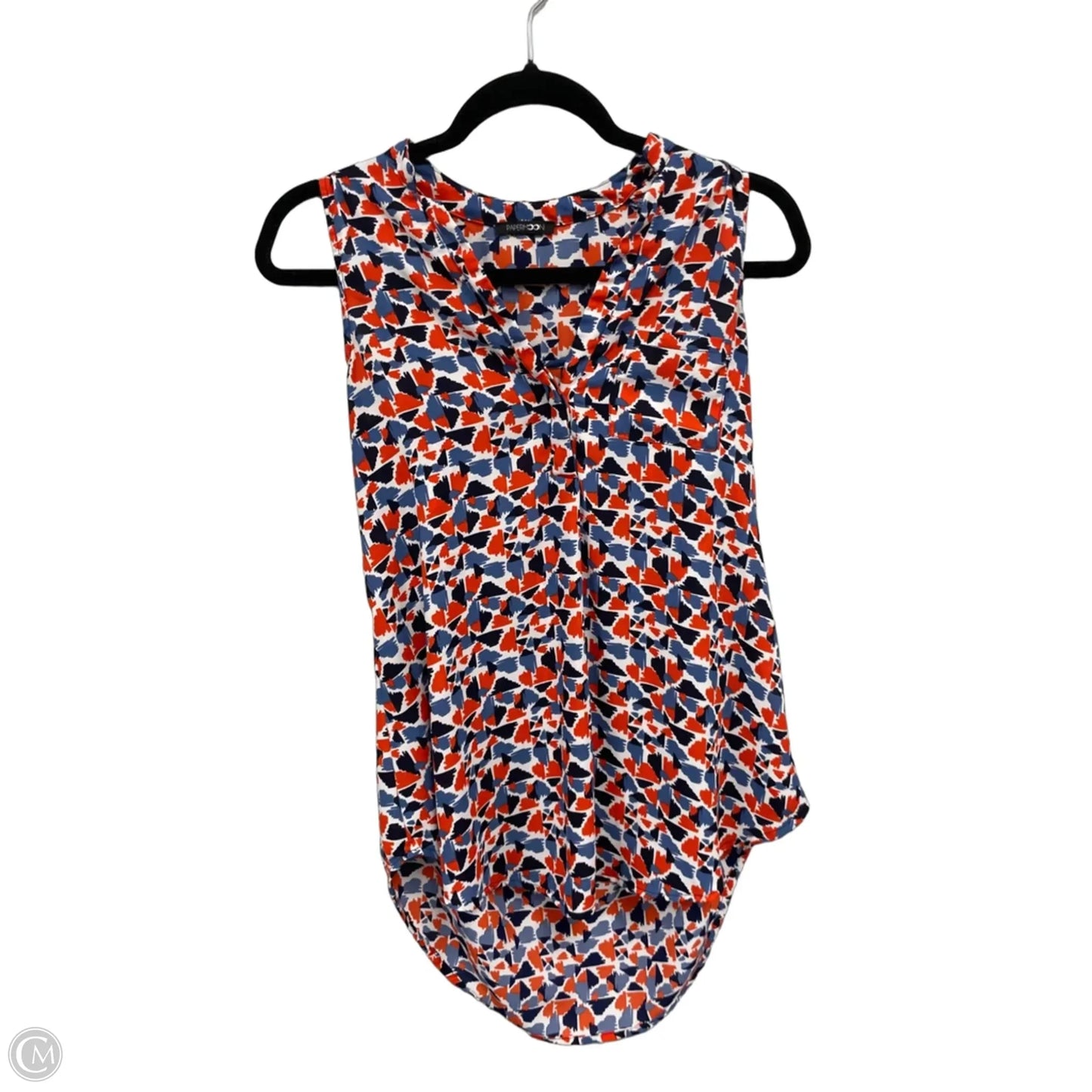 Blouse Sleeveless By Papermoon In Blue & Orange, Size: S