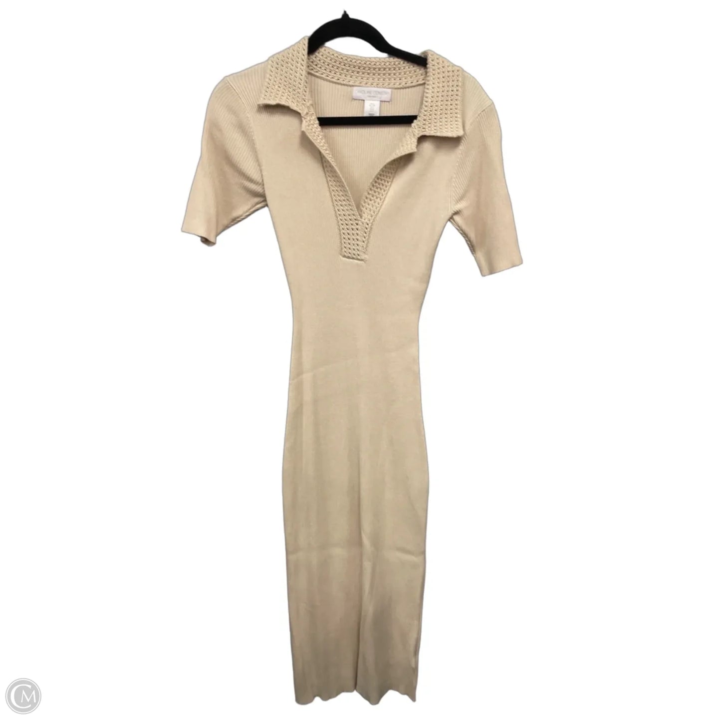 Dress Sweater By Clothes Mentor In Cream, Size: S