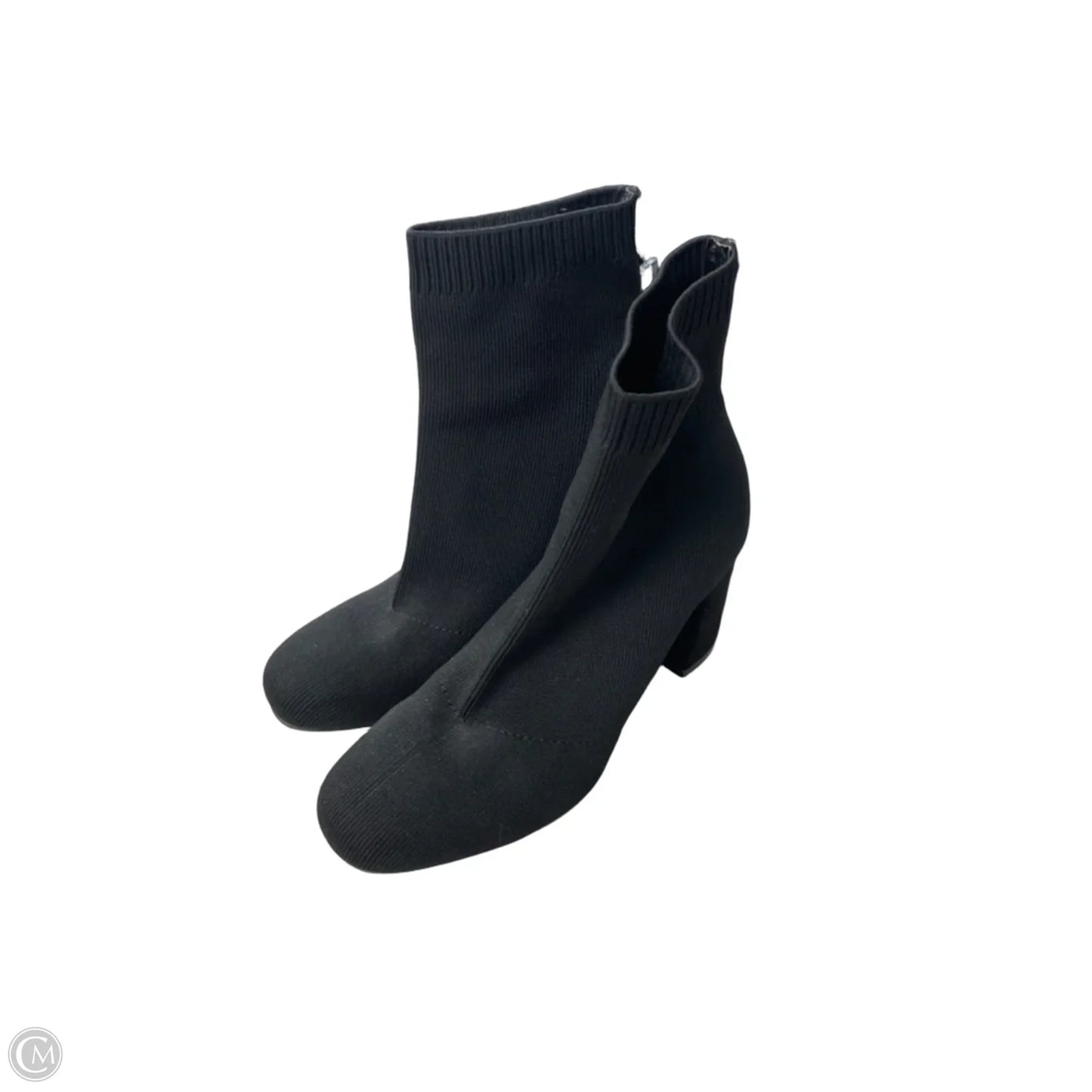 Boots Ankle Heels By Clothes Mentor In Black, Size: 7