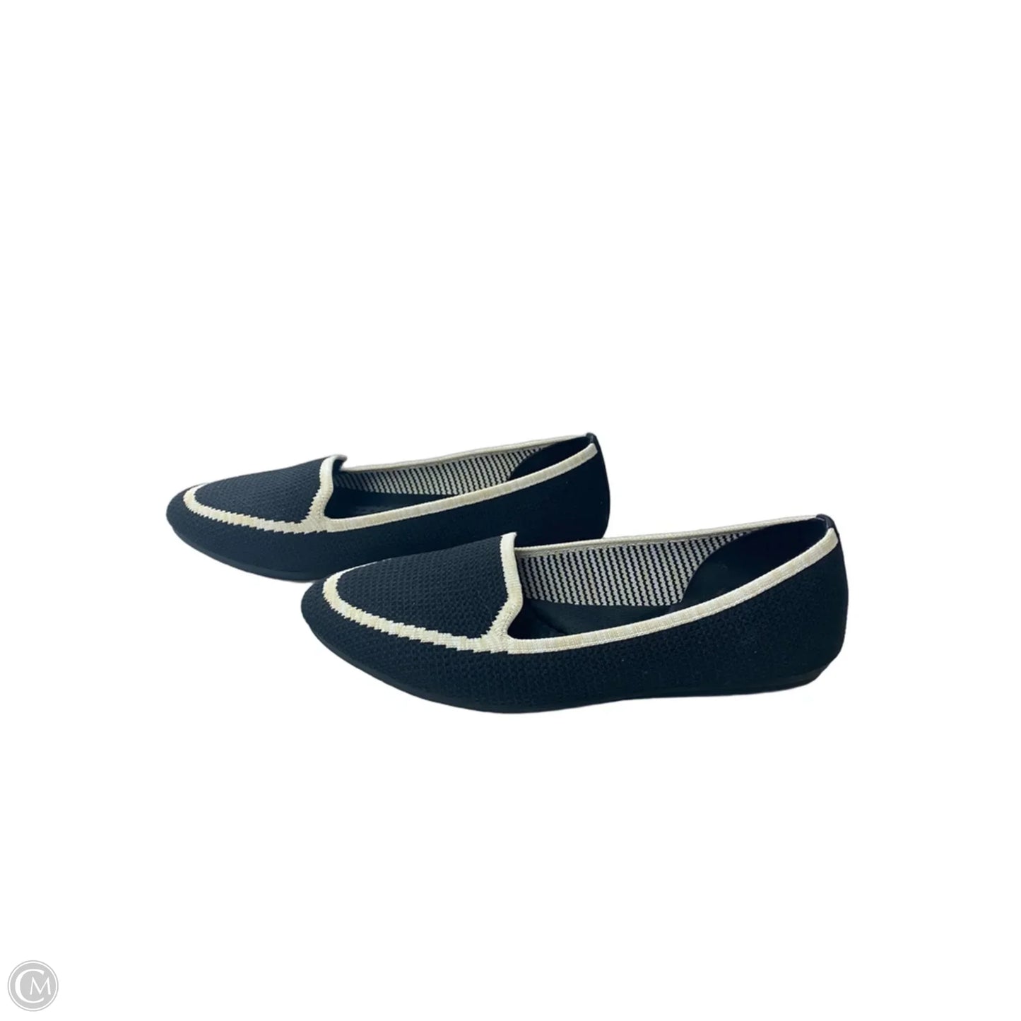 Shoes Flats By Kelly And Katie In Black & Cream, Size: 7.5