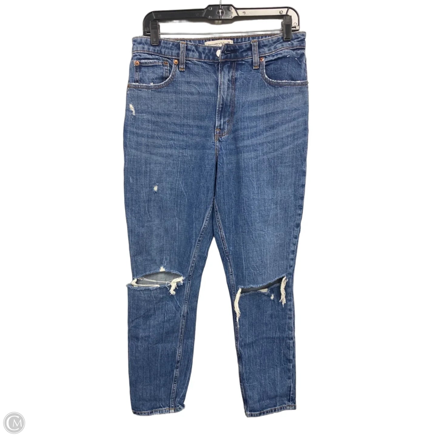 Jeans Skinny By Abercrombie And Fitch In Blue Denim, Size: 8