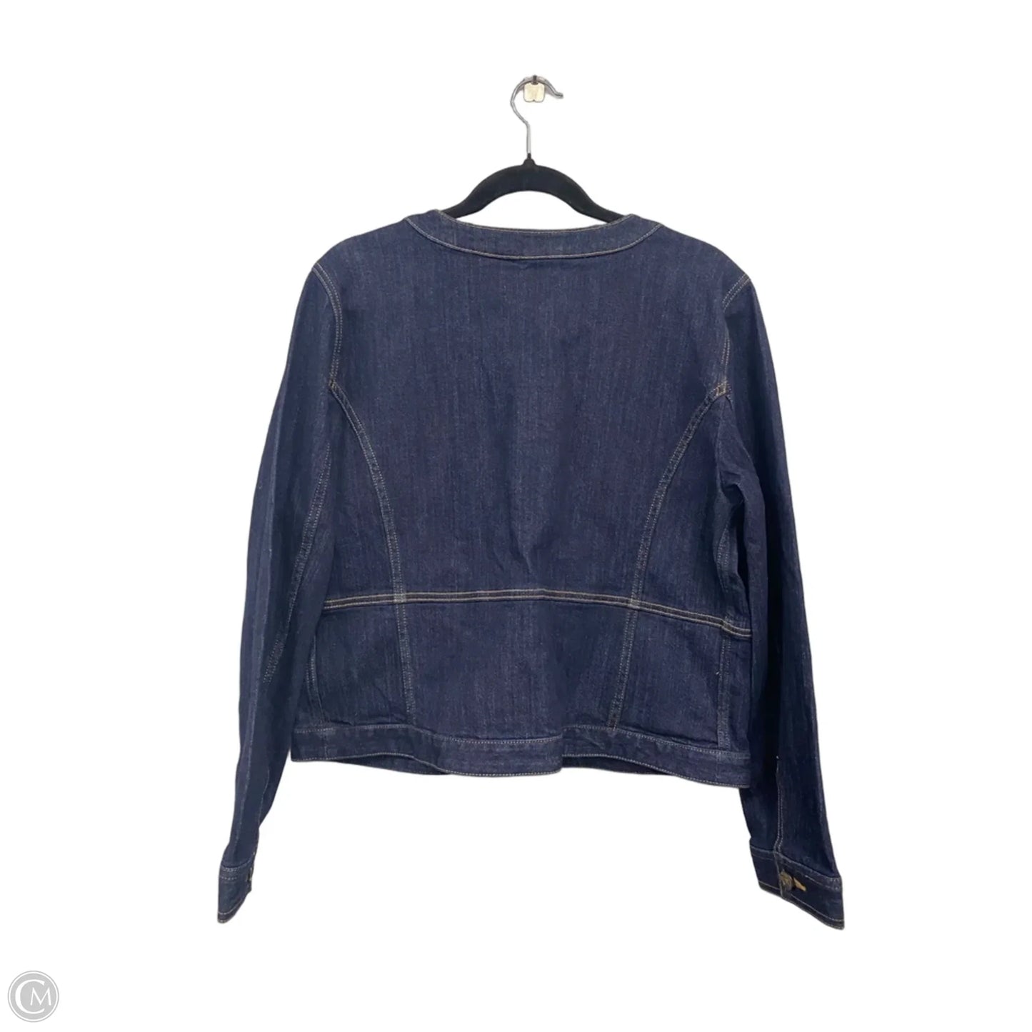 Jacket Denim By Talbots In Blue Denim, Size: L