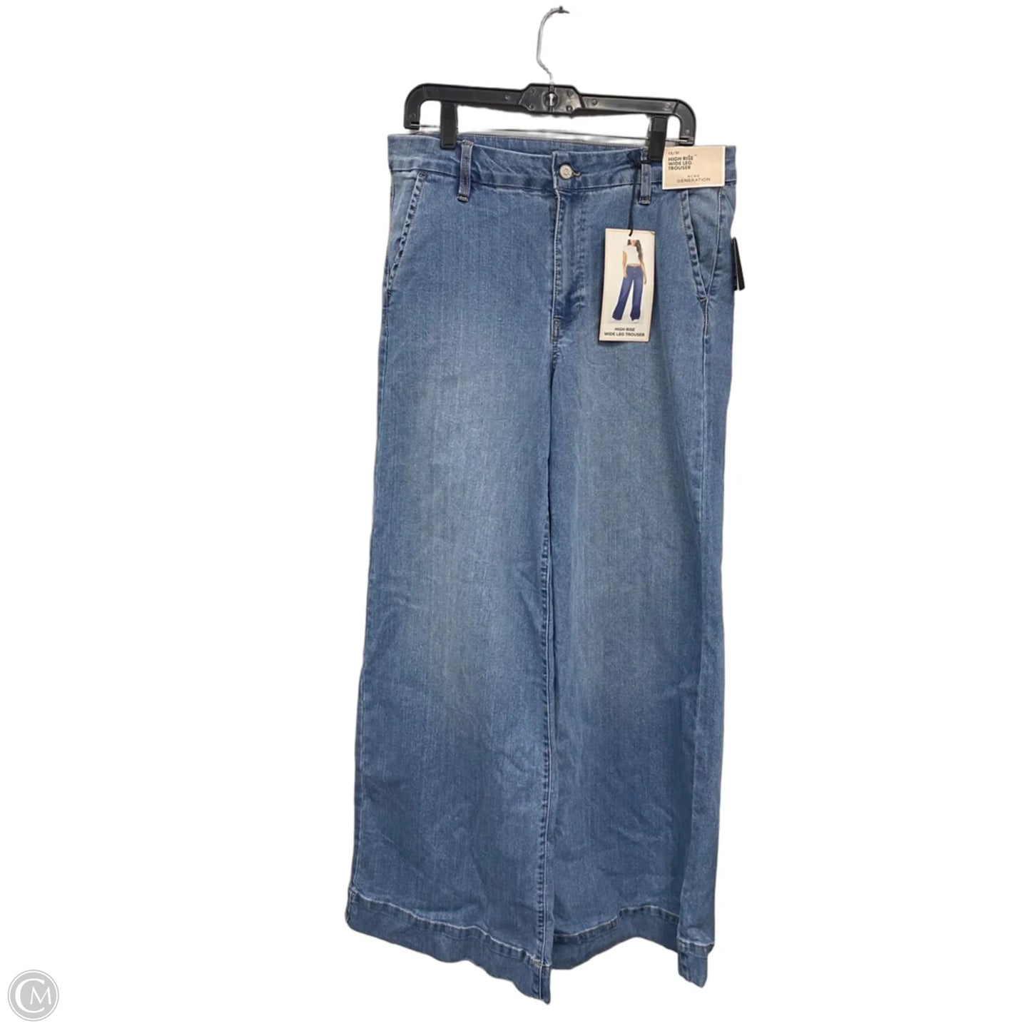 Jeans Wide Leg By Bcbgeneration In Blue Denim, Size: 12