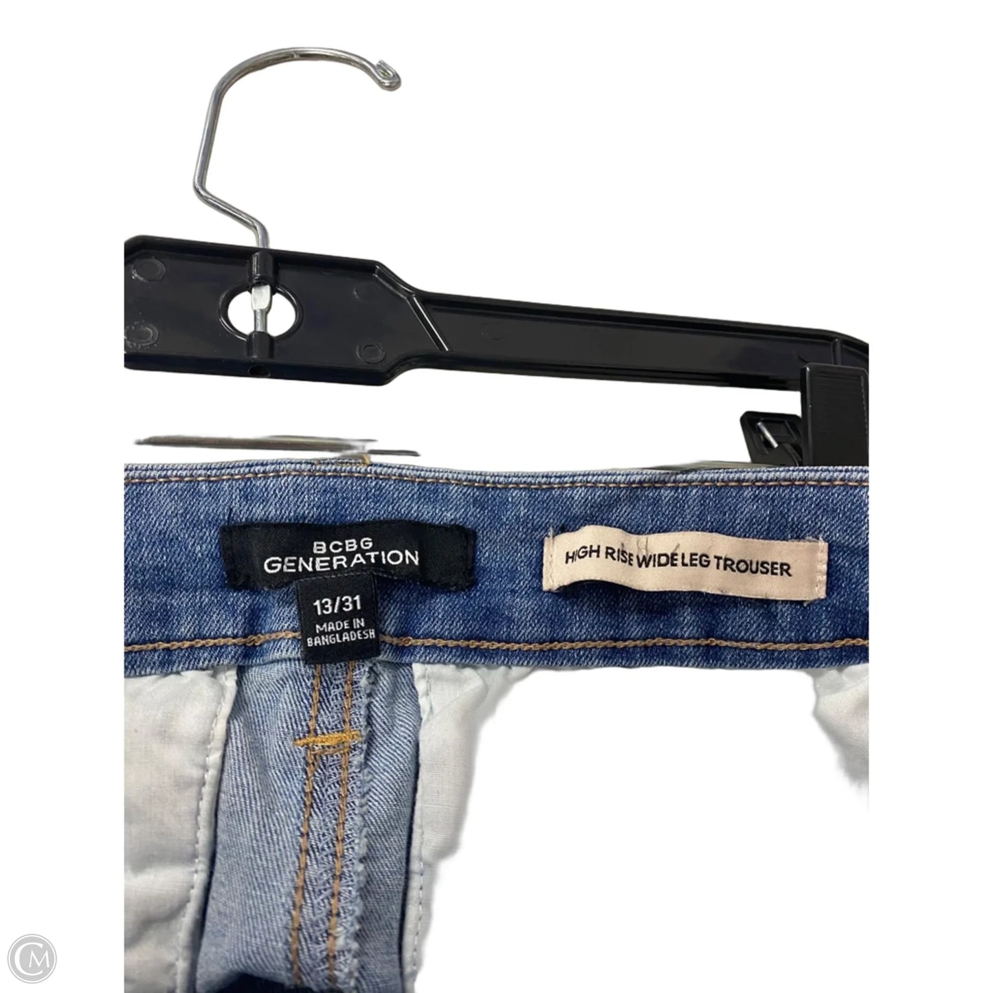 Jeans Wide Leg By Bcbgeneration In Blue Denim, Size: 12
