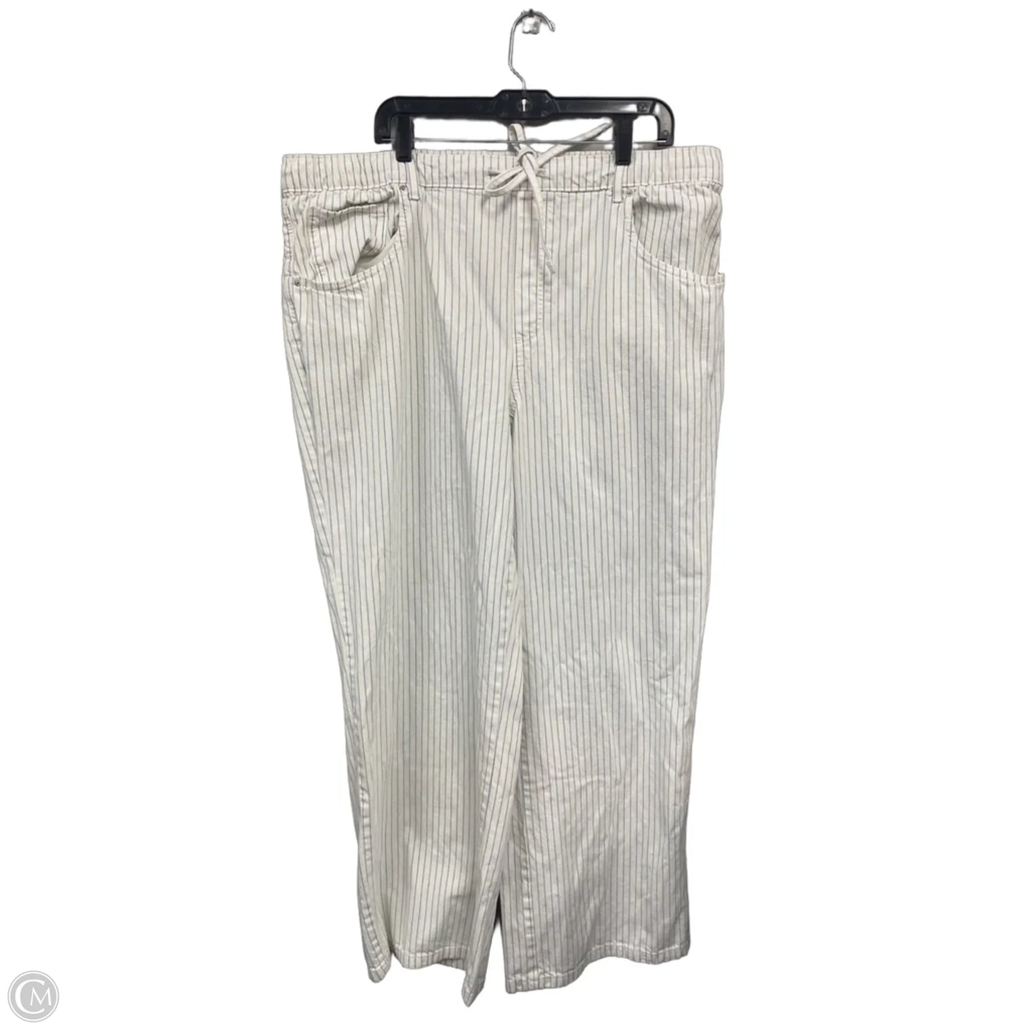 Pants Wide Leg By Free Assembly In Blue & White, Size: Xxl