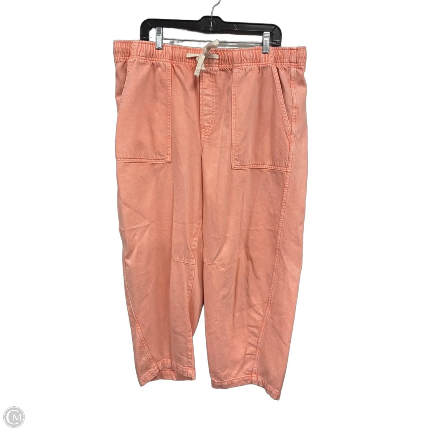 Jeans Wide Leg By Gap In Orange Denim, Size: Xl