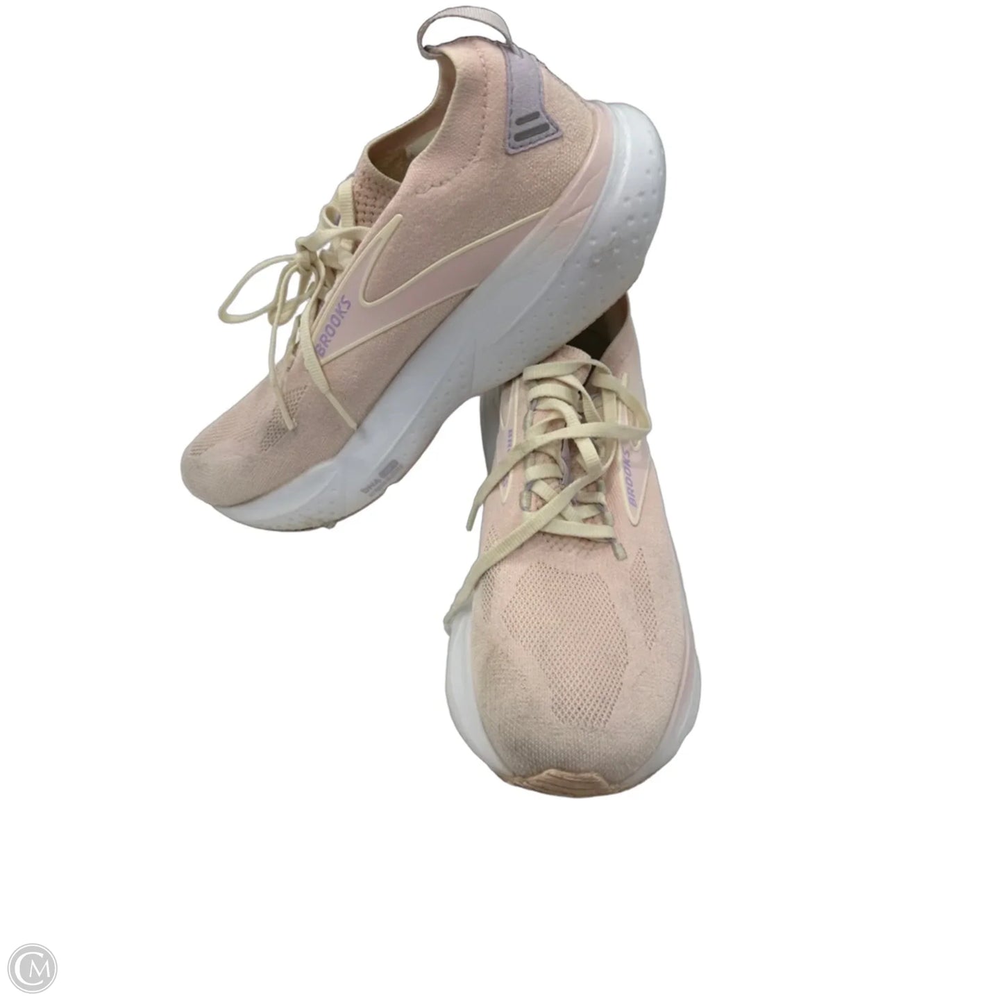 Shoes Athletic By Brooks In Pink & White, Size: 9