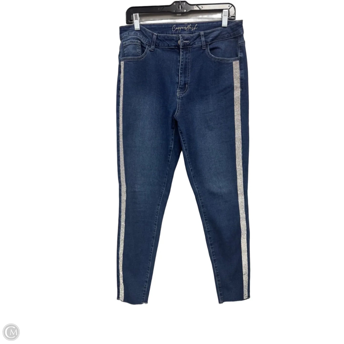 Jeans Skinny By Clothes Mentor In Blue & Silver, Size: 10