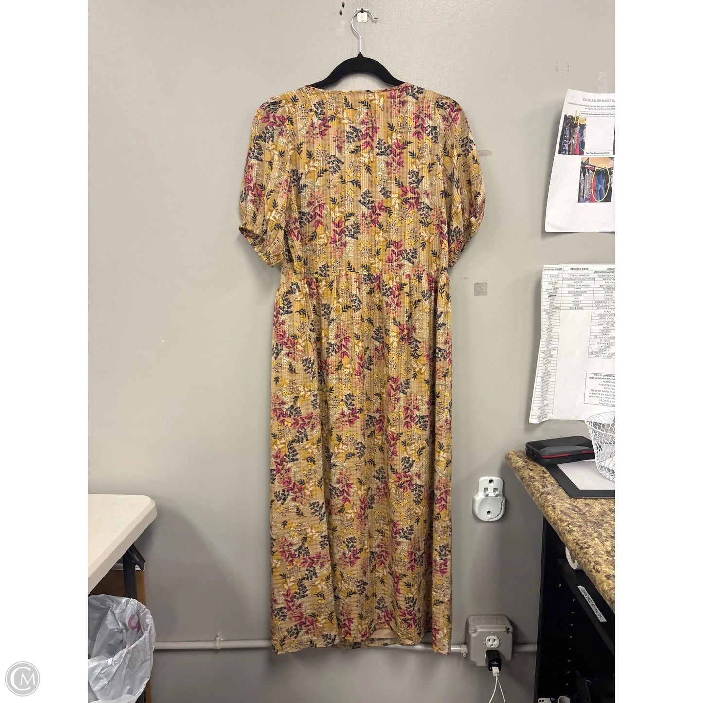 Dress Casual Maxi By Loft In Brown & Pink, Size: M