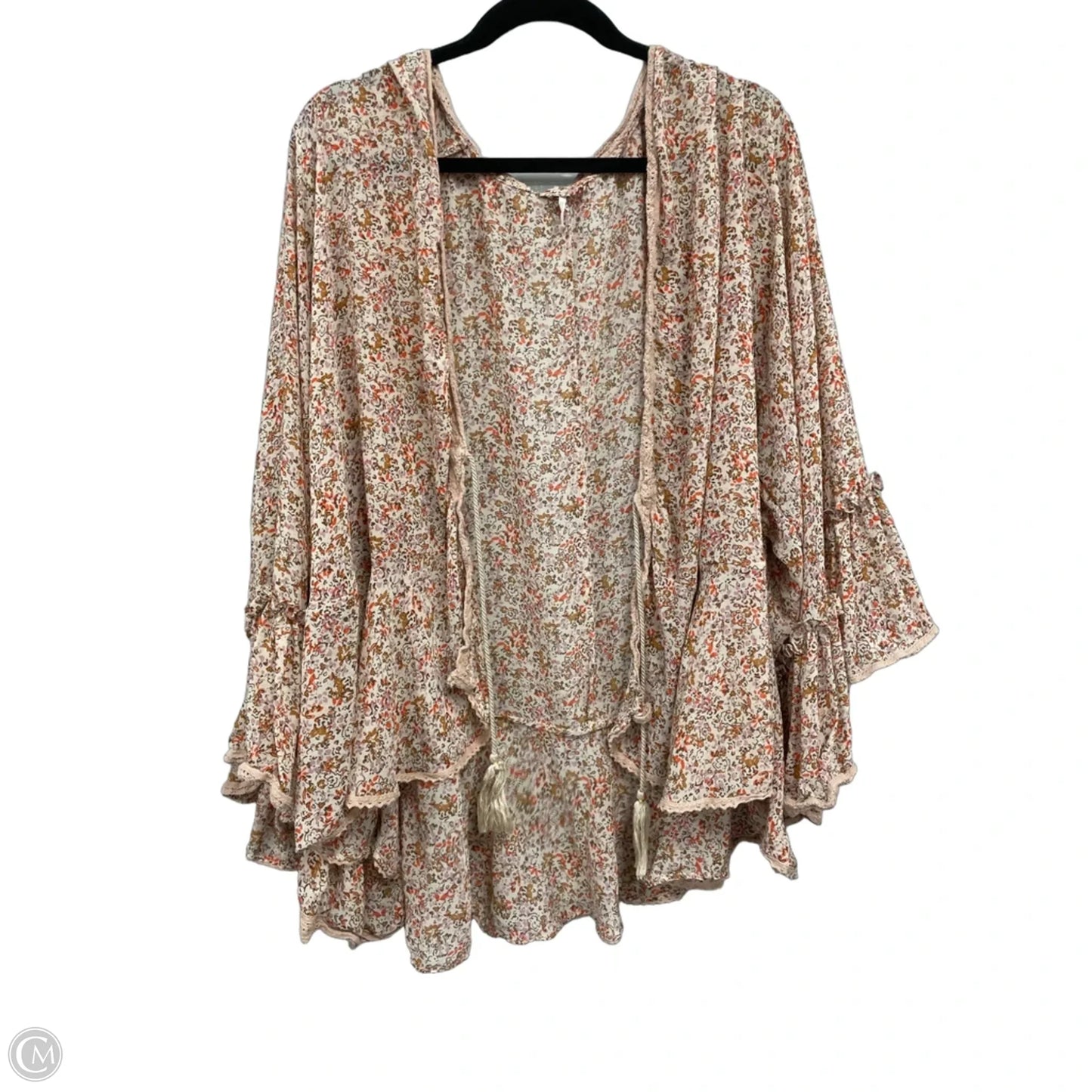Cardigan By Free People In Cream & Orange, Size: Xl