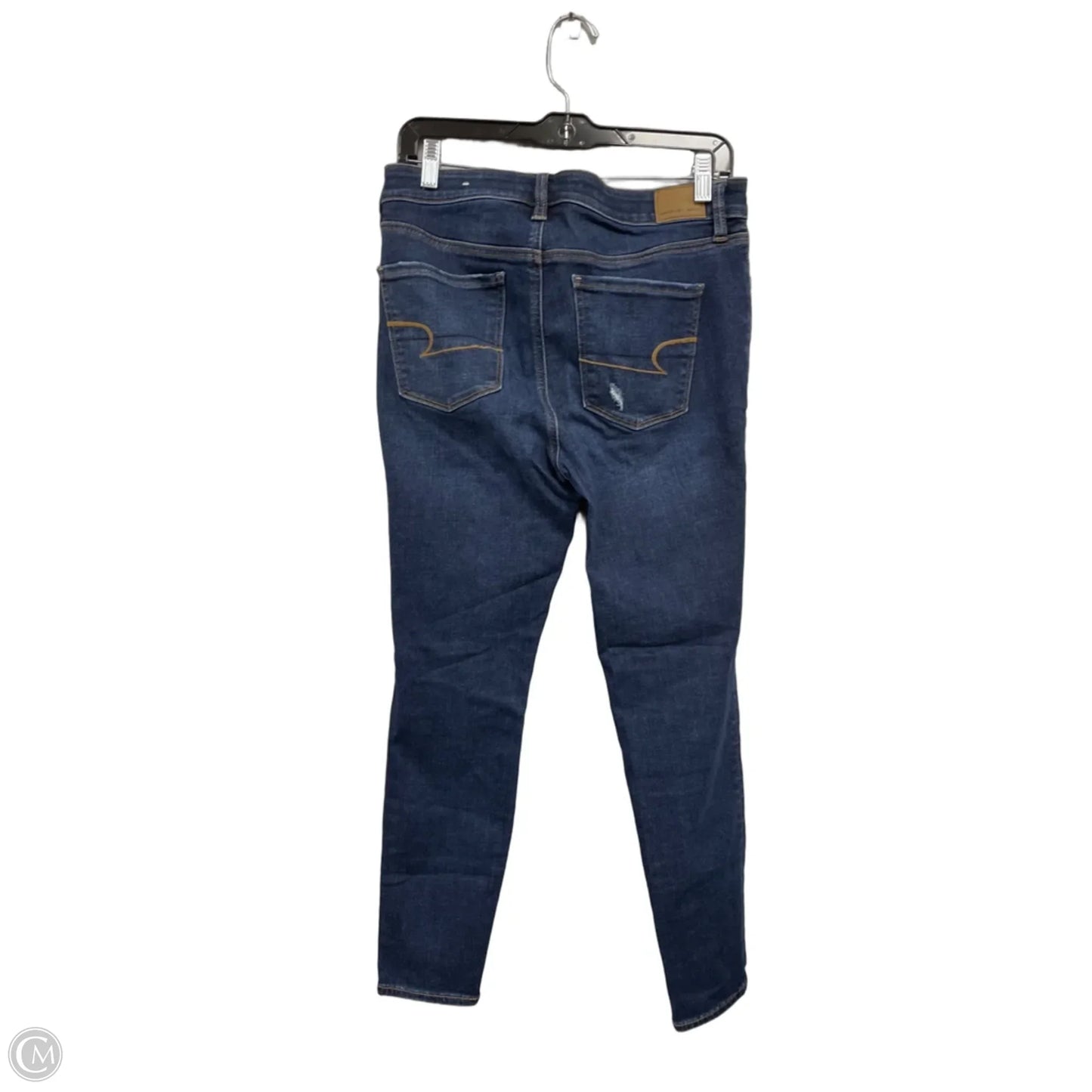 Jeans Skinny By American Eagle In Blue Denim, Size: 10