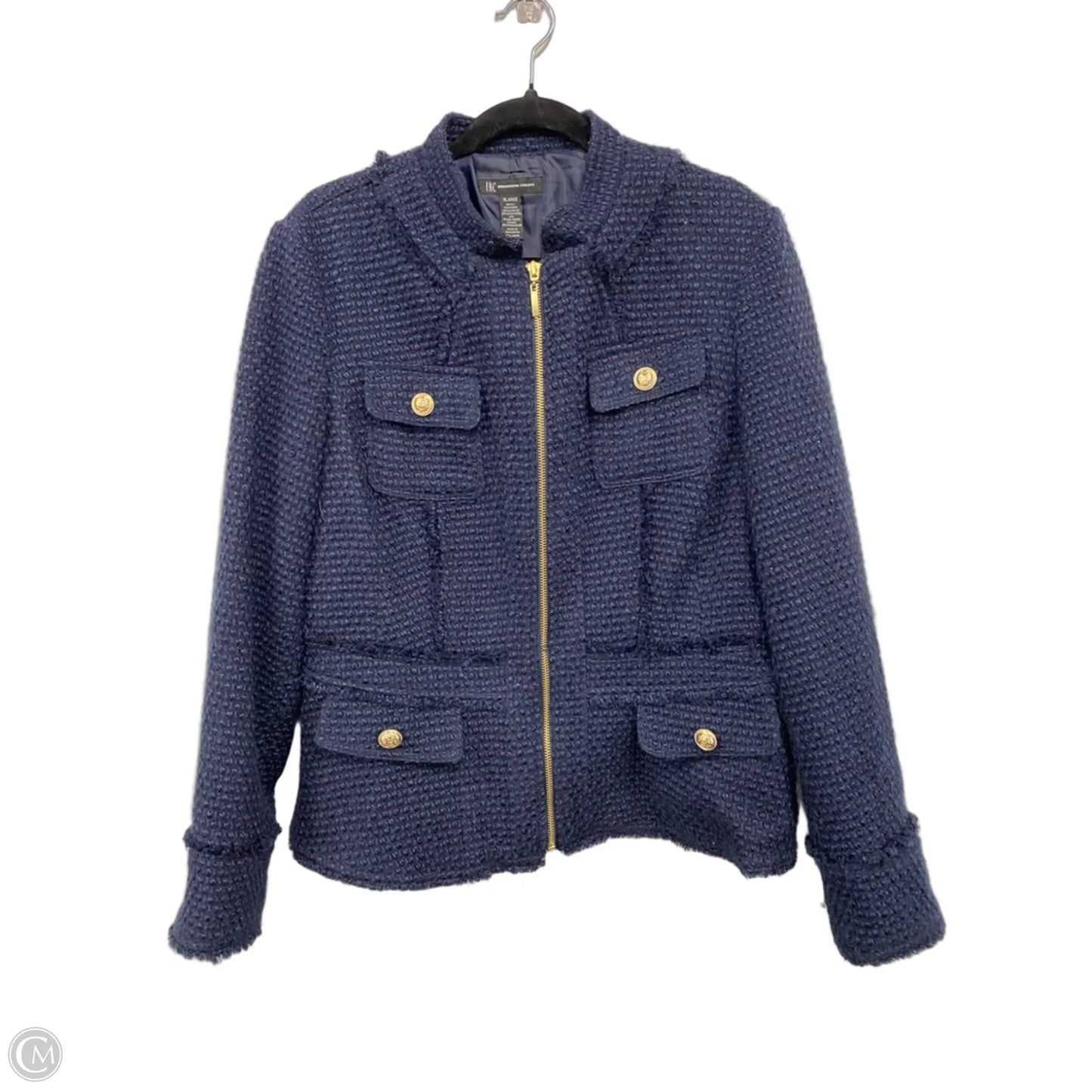 Jacket Other By Inc In Blue & Gold, Size: Xl