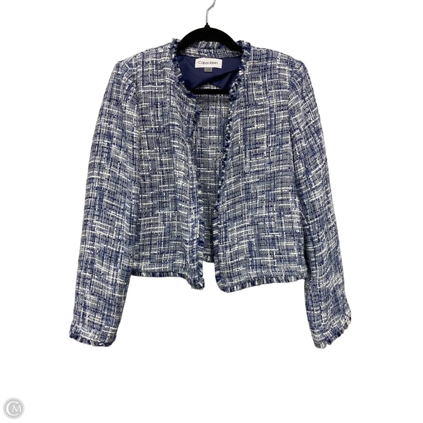Blazer By Calvin Klein In Blue & White, Size: 14p