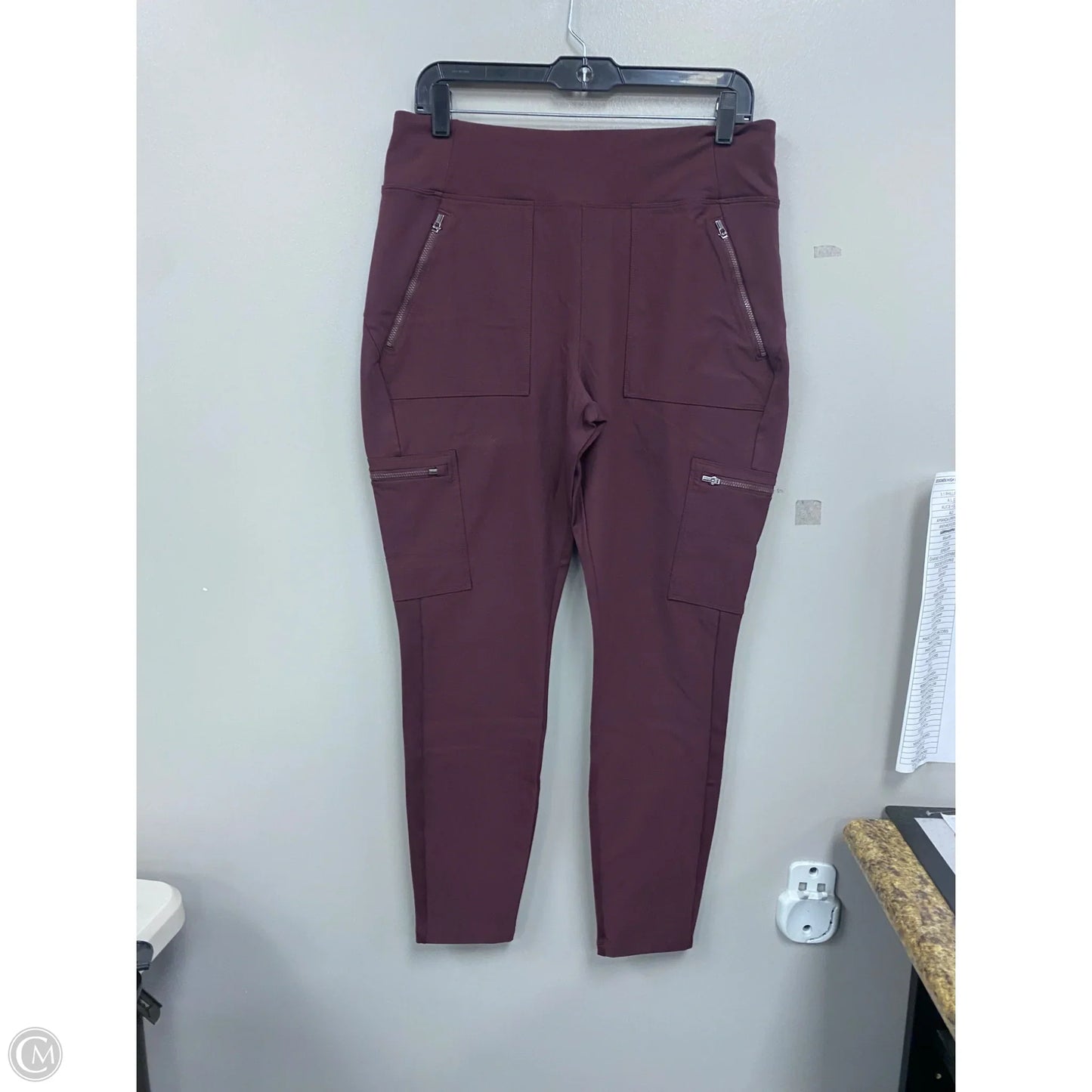 Athletic Pants By Athleta In Maroon, Size: 14