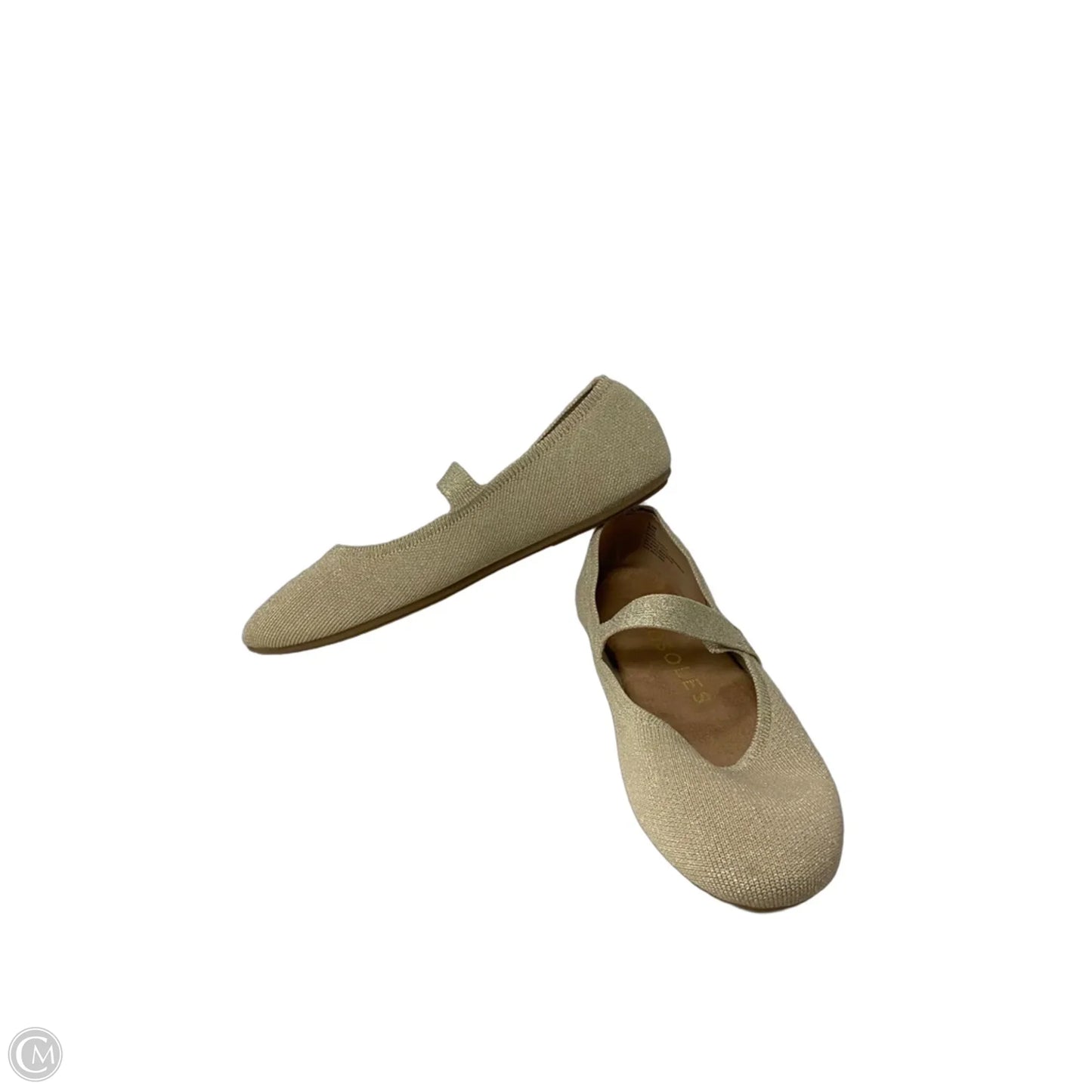 Shoes Flats By Aerosoles In Gold, Size: 9.5