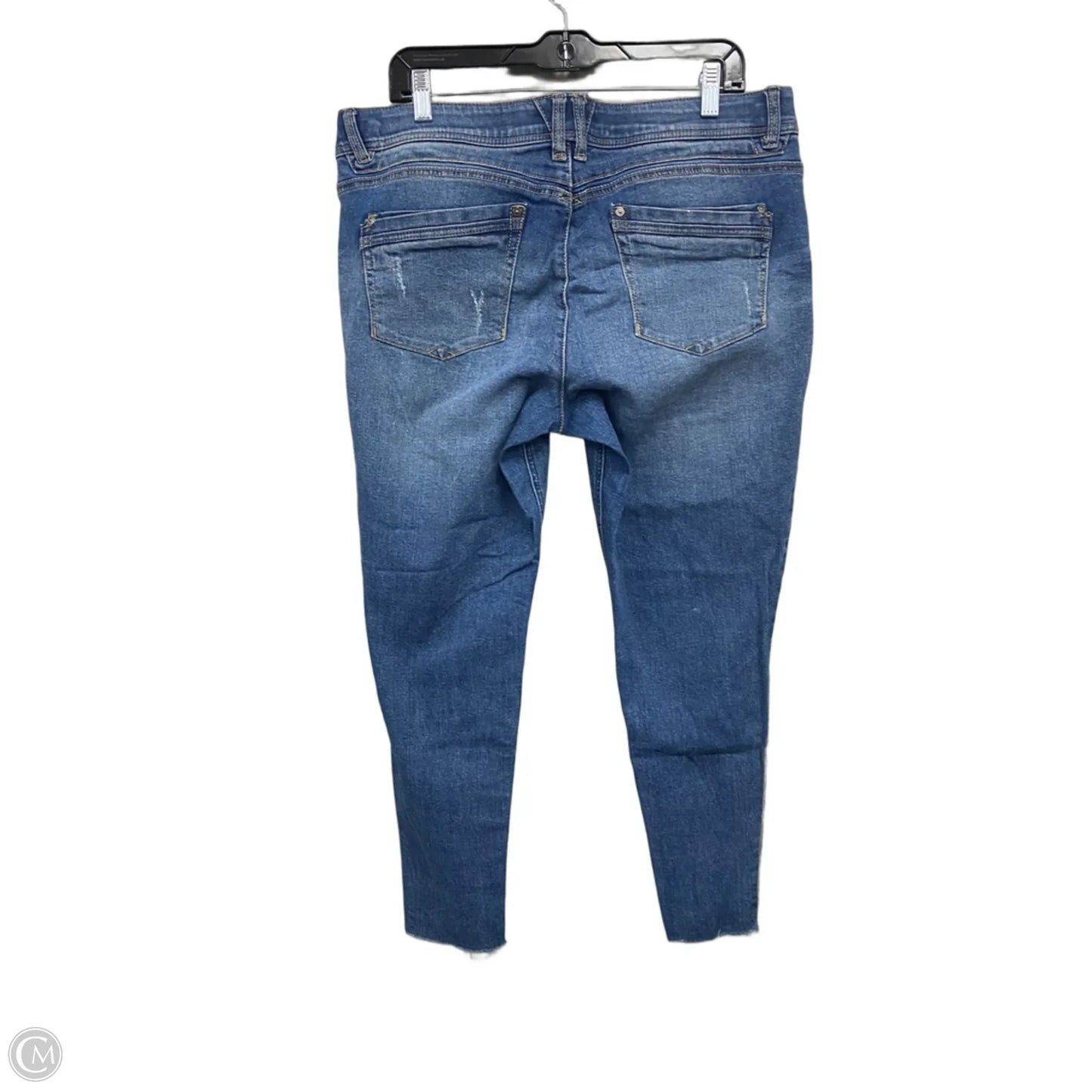 Jeans Skinny By Democracy In Blue & Silver, Size: 14