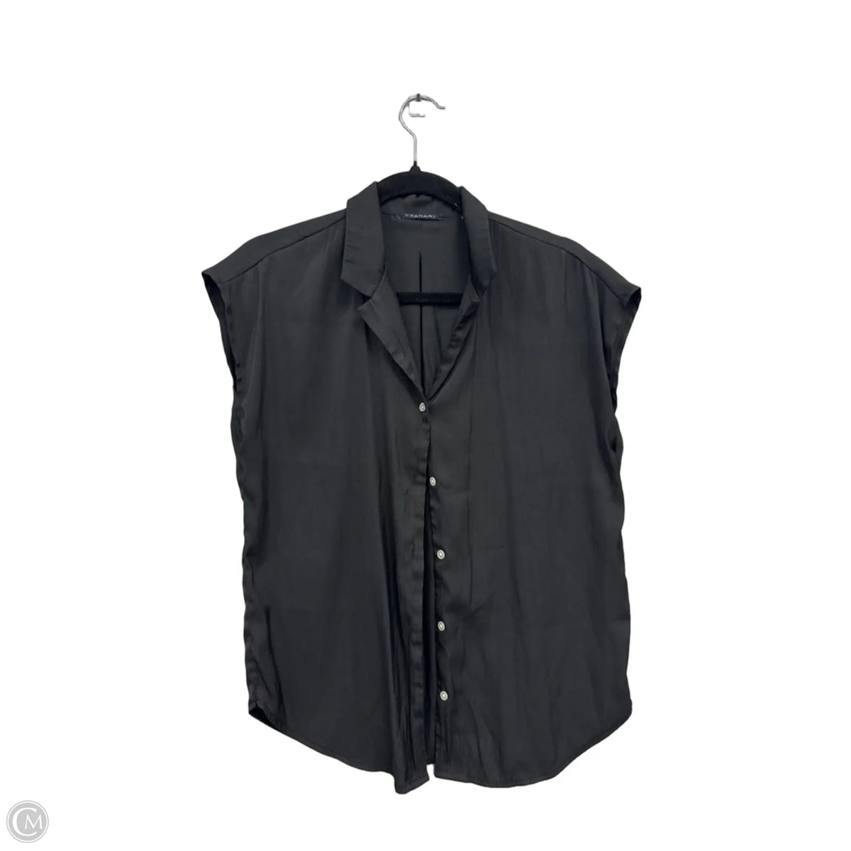 Top Short Sleeve By Tahari In Black, Size: M