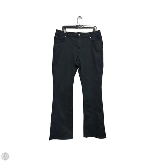 Jeans Boot Cut By Simply Vera In Black Denim, Size: 16