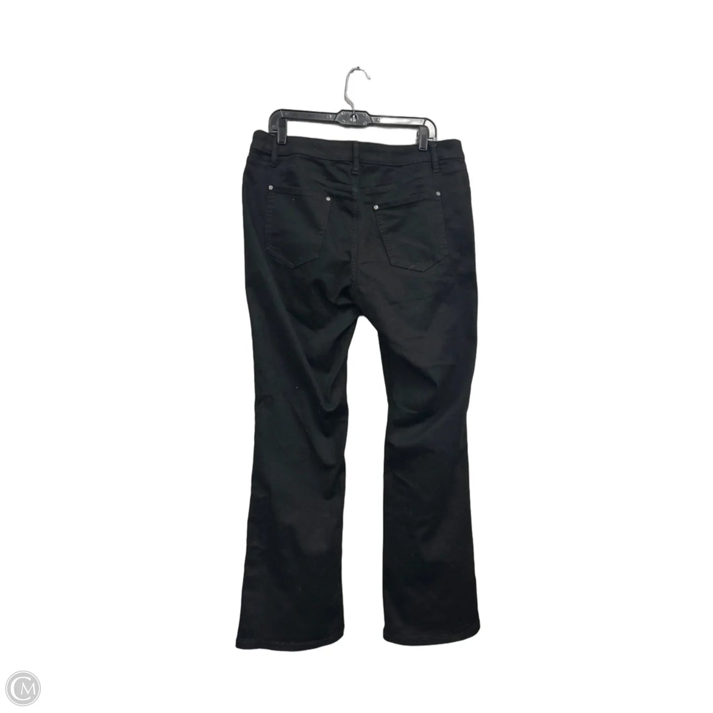Jeans Boot Cut By Simply Vera In Black Denim, Size: 16