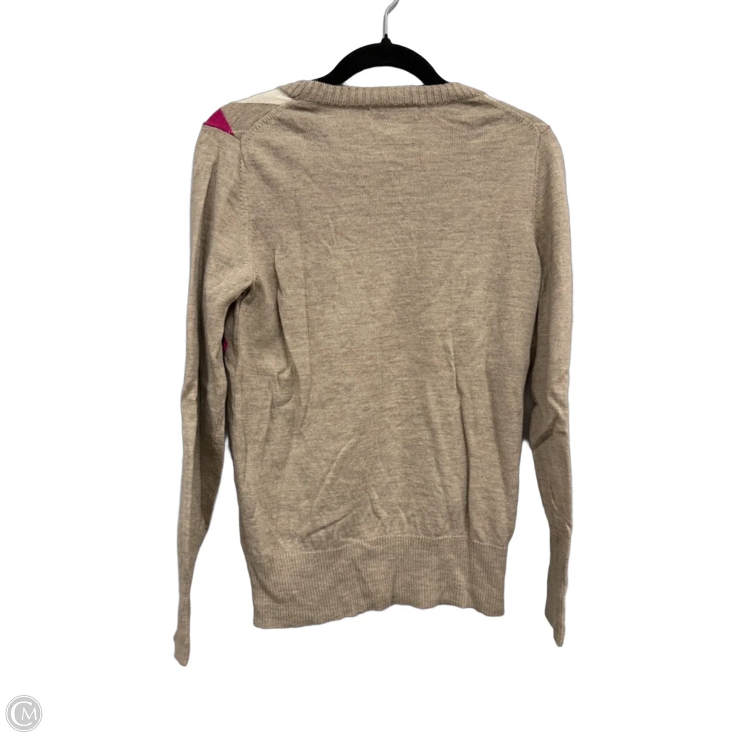 Sweater By Banana Republic In Pink & Tan, Size: L