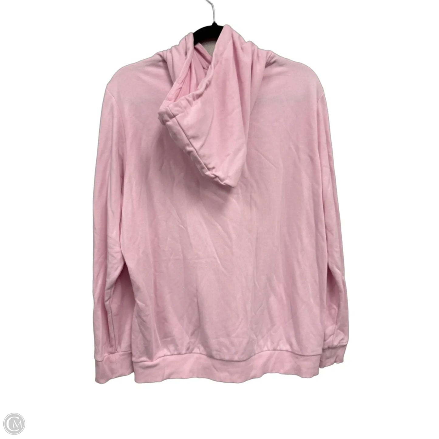 Athletic Sweatshirt Hoodie By Adidas In Pink & White, Size: Xl