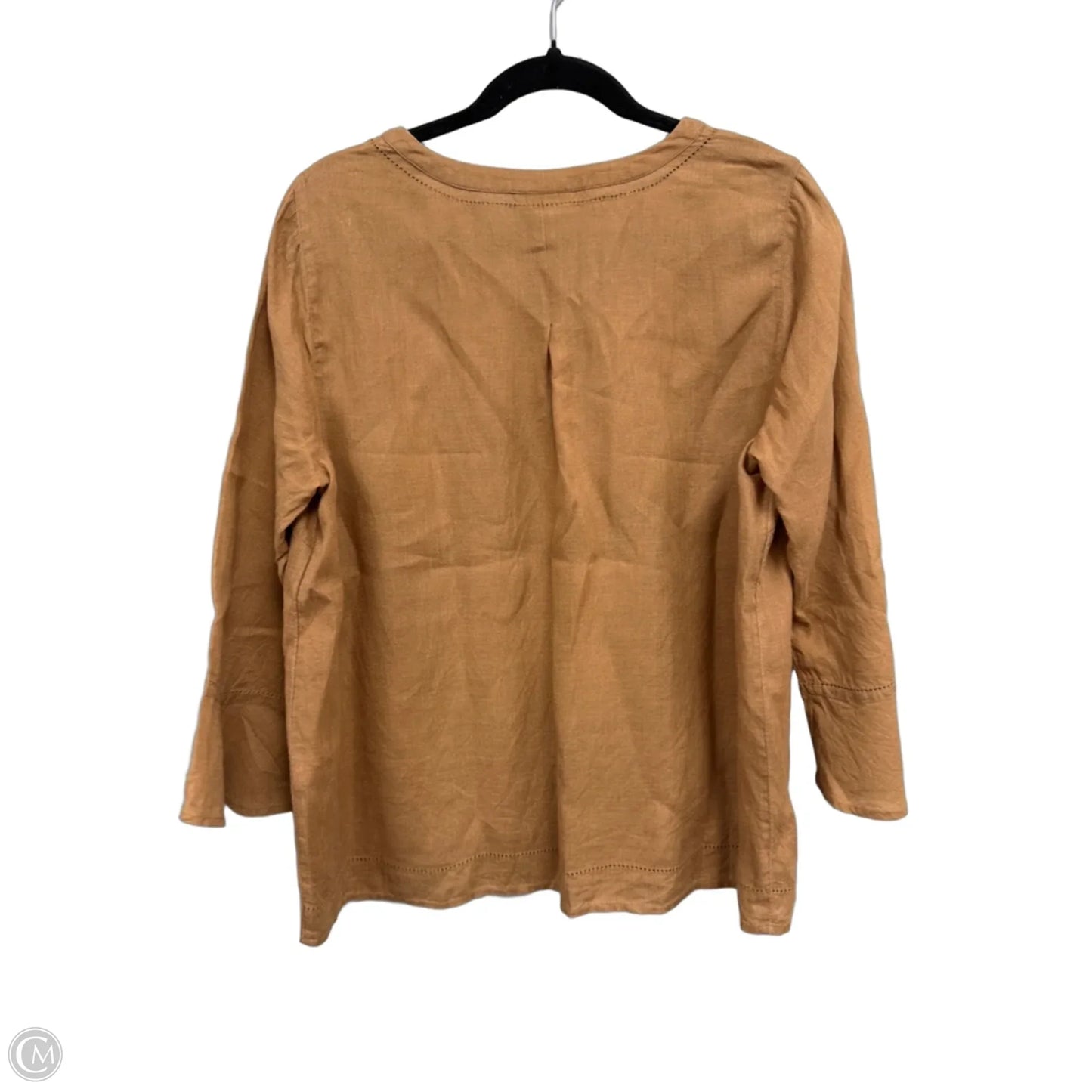 Top 3/4 Sleeve By J. Jill In Brown, Size: M