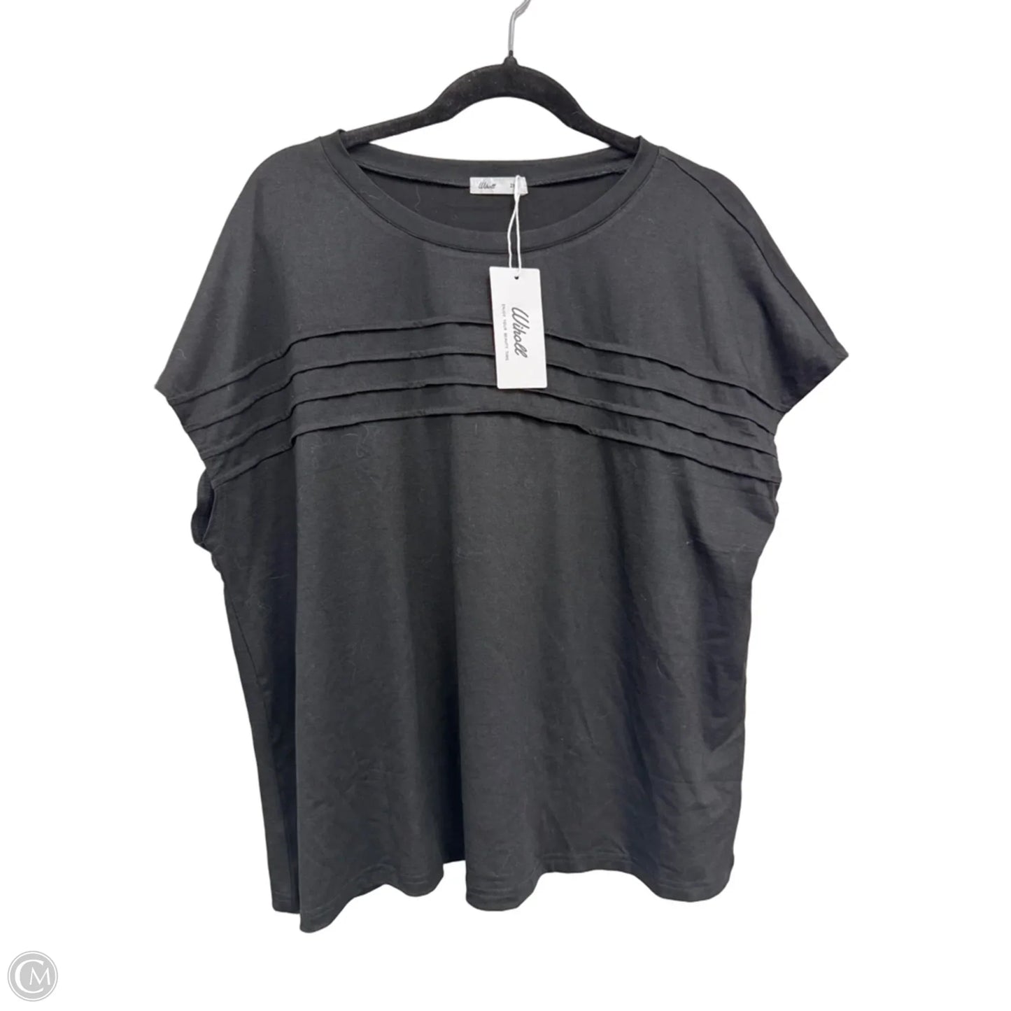 Top Short Sleeve By Wiholl In Black, Size: 2x