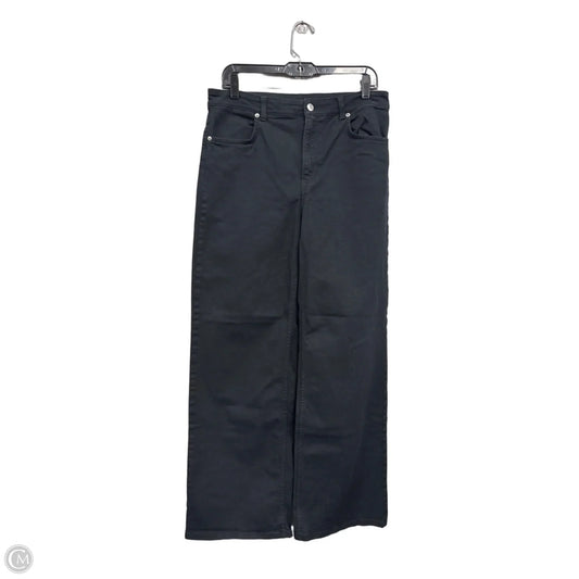 Jeans Wide Leg By Divided In Black Denim, Size: 12