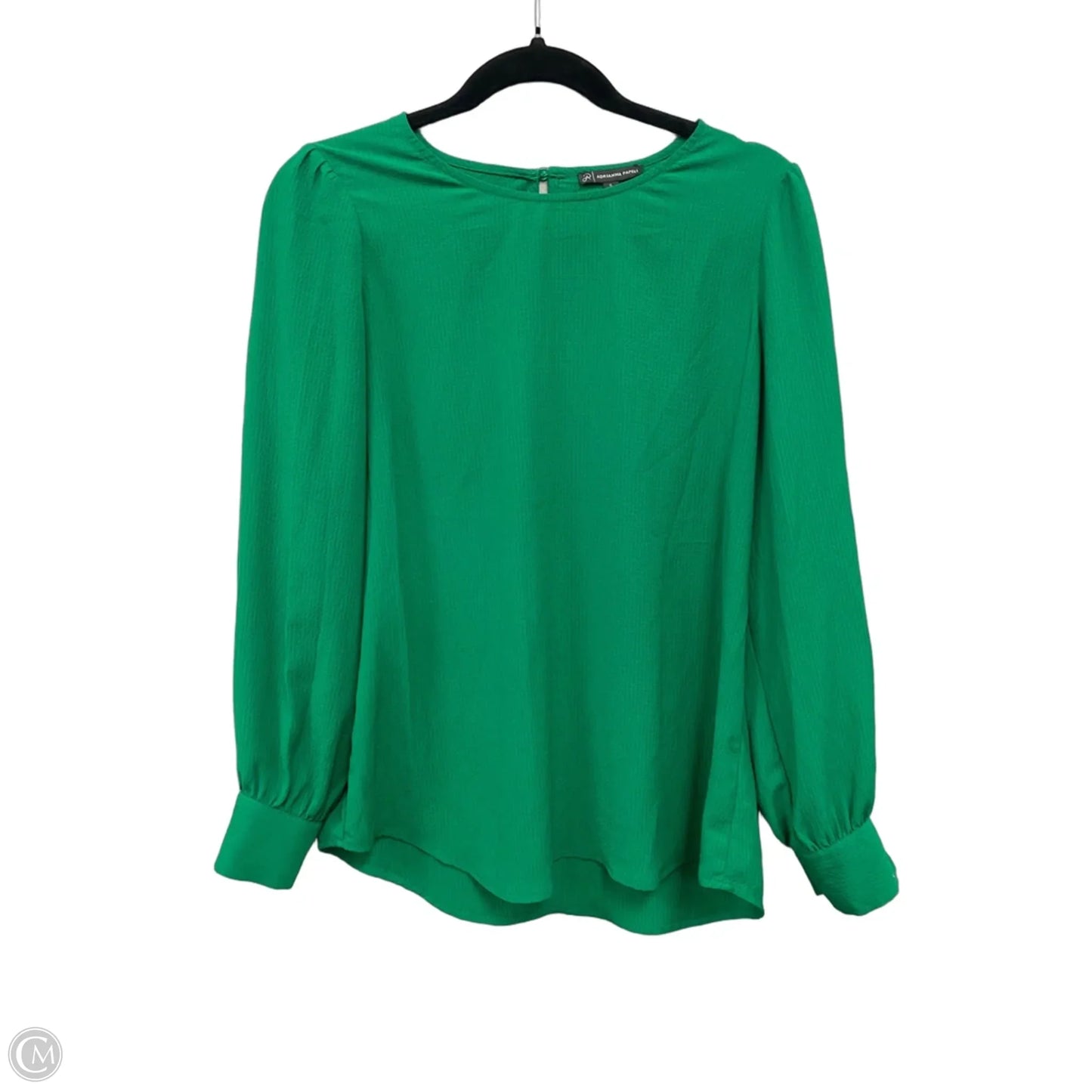 Blouse Long Sleeve By Adrianna Papell In Green, Size: S