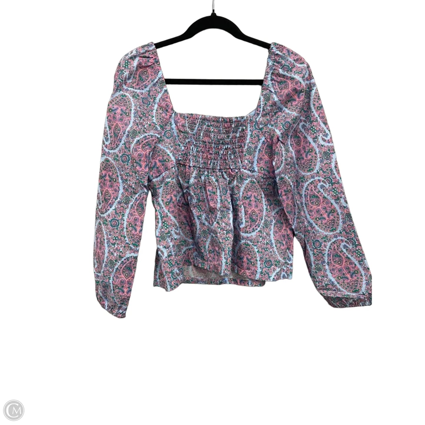 Top Long Sleeve By J. Crew In Blue & Pink, Size: 12