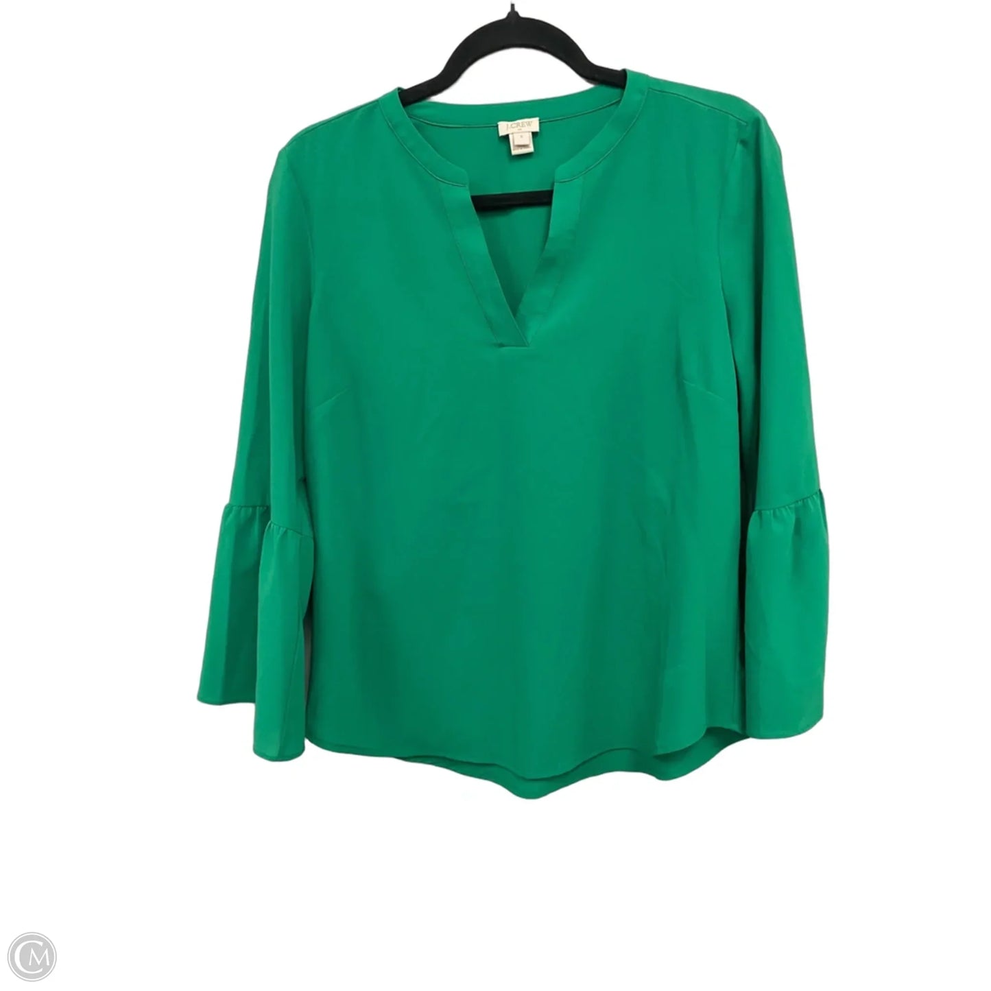Blouse Long Sleeve By J. Crew In Green, Size: S
