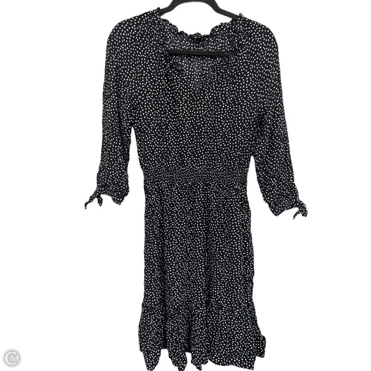 Dress Casual Midi By Talbots In Black & White, Size: M