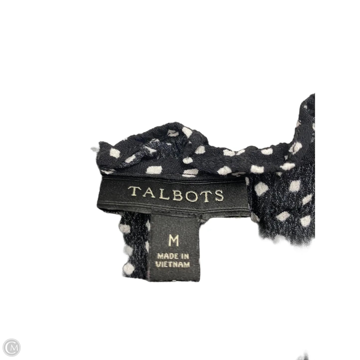 Dress Casual Midi By Talbots In Black & White, Size: M