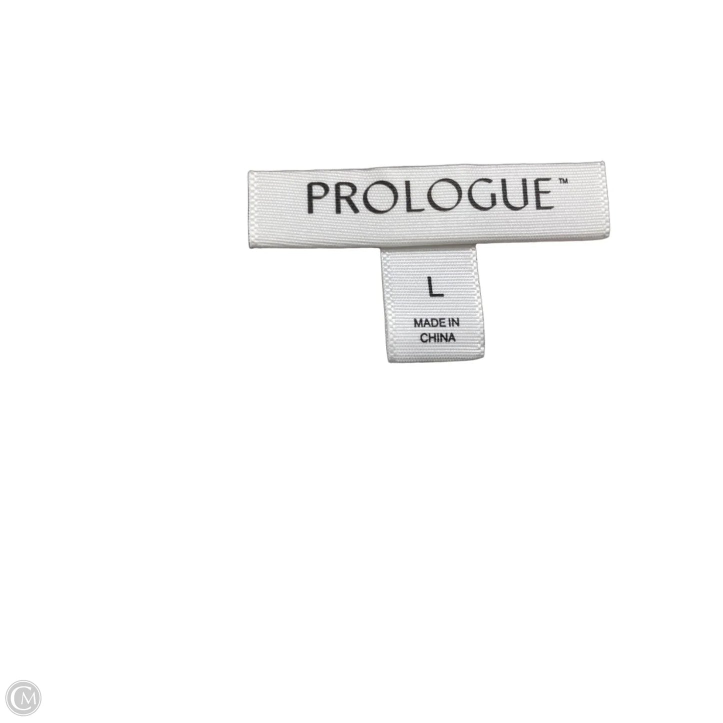 Blouse Long Sleeve By Prologue In Black & Cream, Size: L