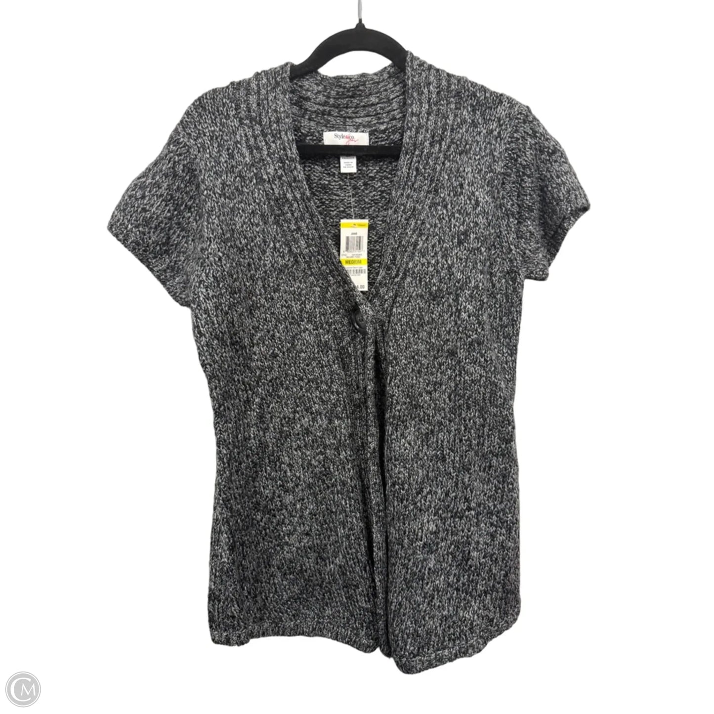 Sweater Short Sleeve By Style And Company In Grey, Size: M