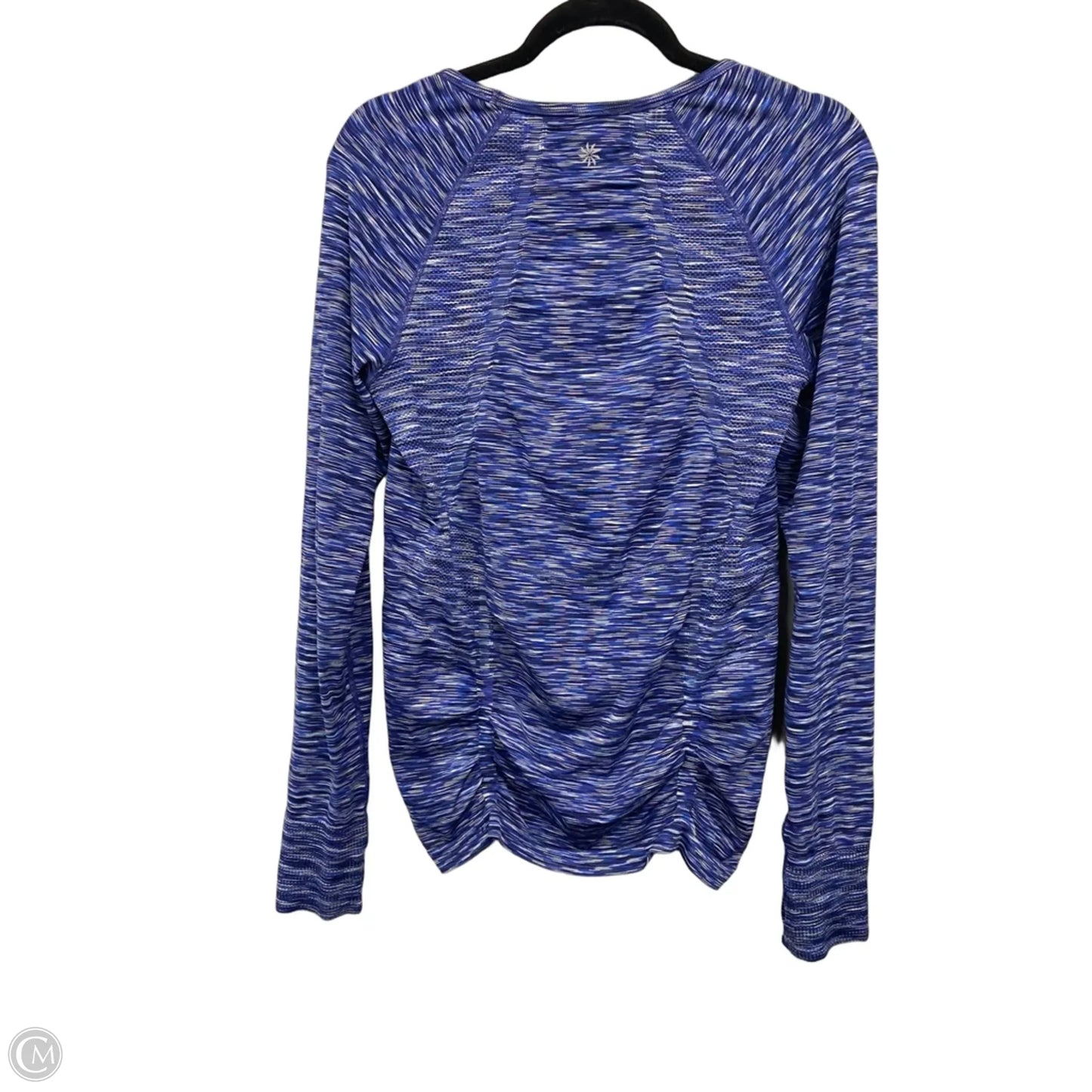 Athletic Top Long Sleeve Crewneck By Athleta In Blue & White, Size: L