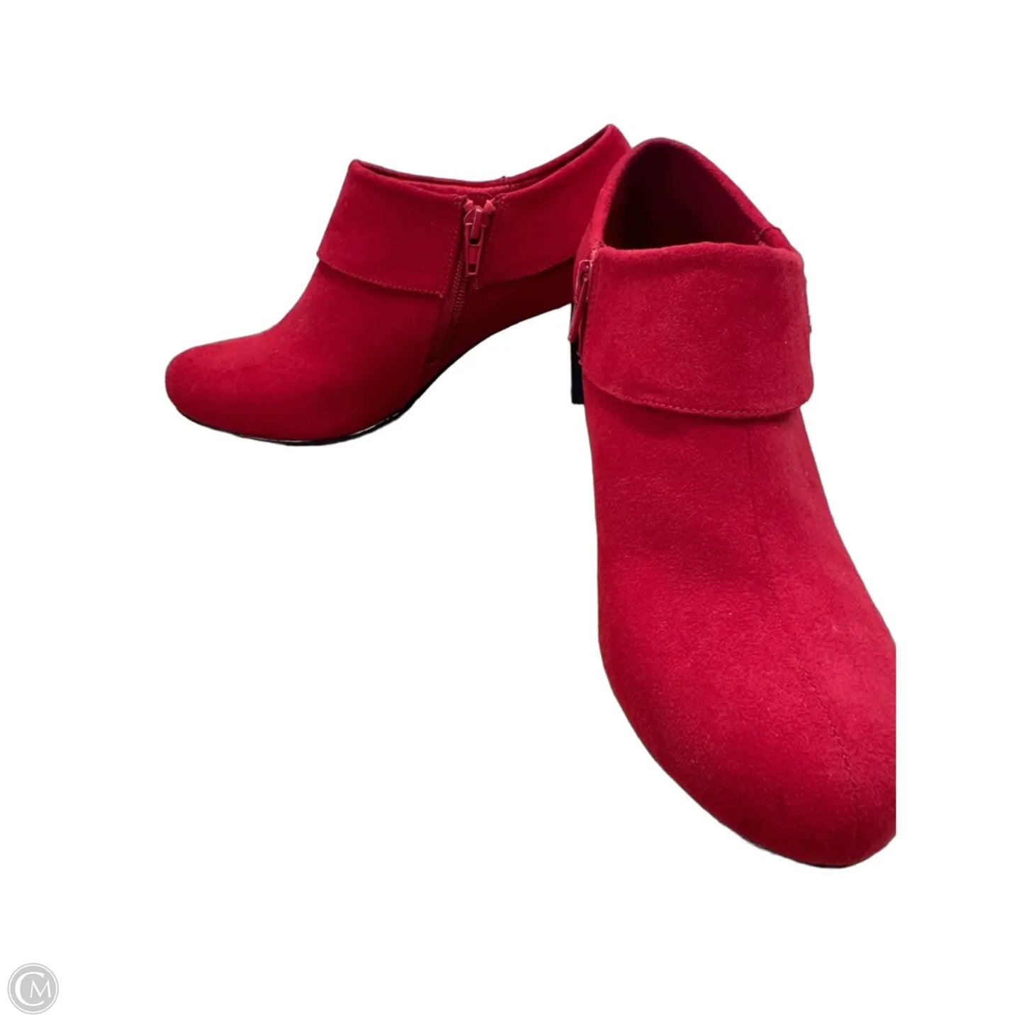 Shoes Heels Kitten By Clothes Mentor In Black & Red, Size: 8