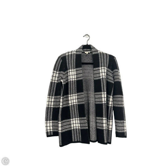 Sweater Cardigan By Talbots In Black & White, Size: Sp
