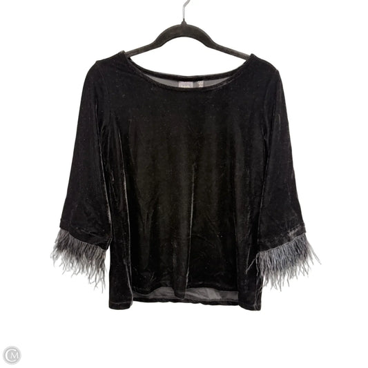 Top 3/4 Sleeve By Rafaella In Black, Size: Sp