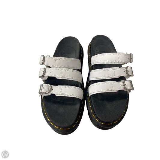 Sandals Heels Platform By Dr Martens In Black & White, Size: 9