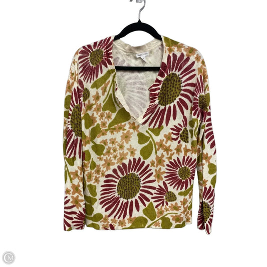 Sweater By Tribal In Cream & Red, Size: M