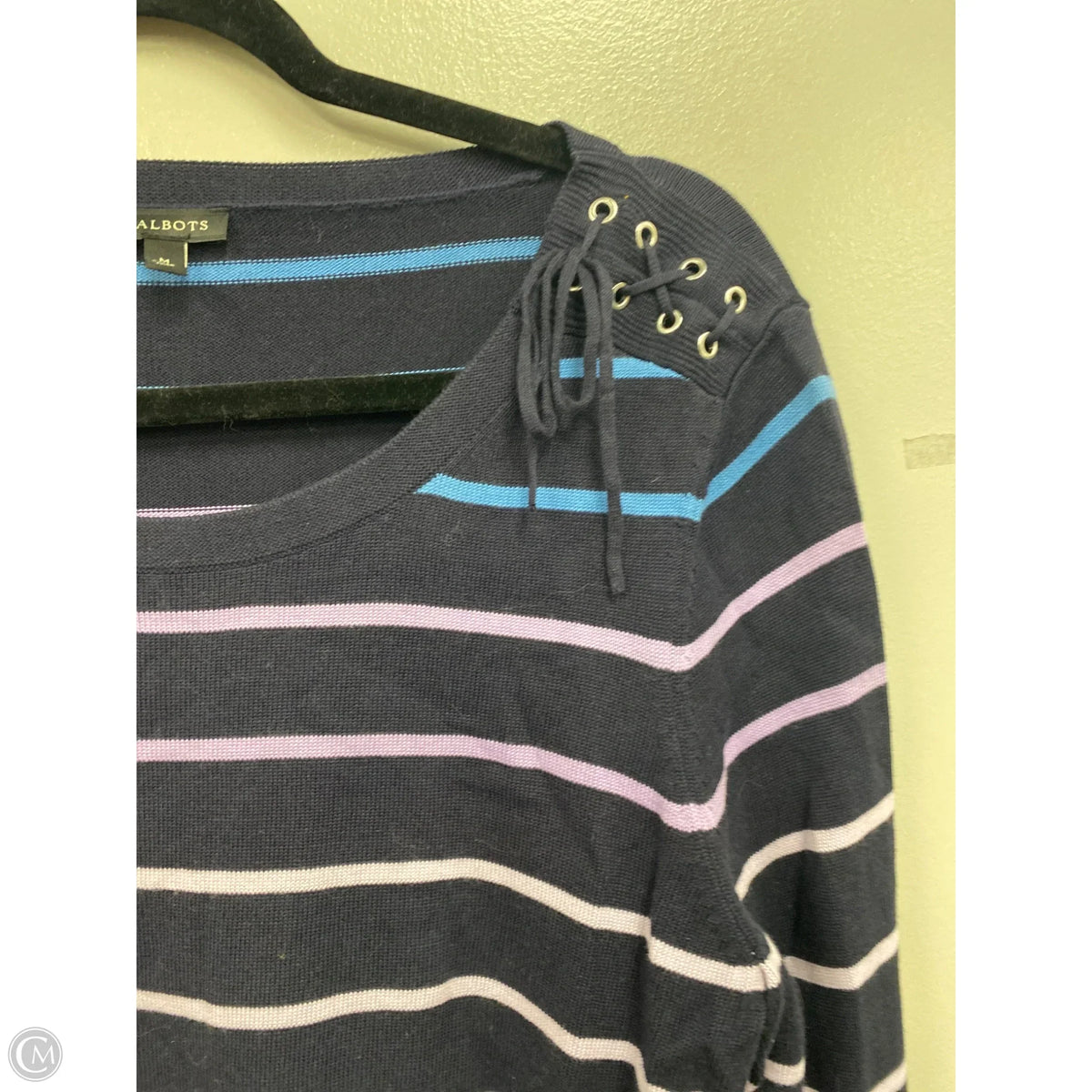 Sweater By Talbots In Blue & Purple, Size: M