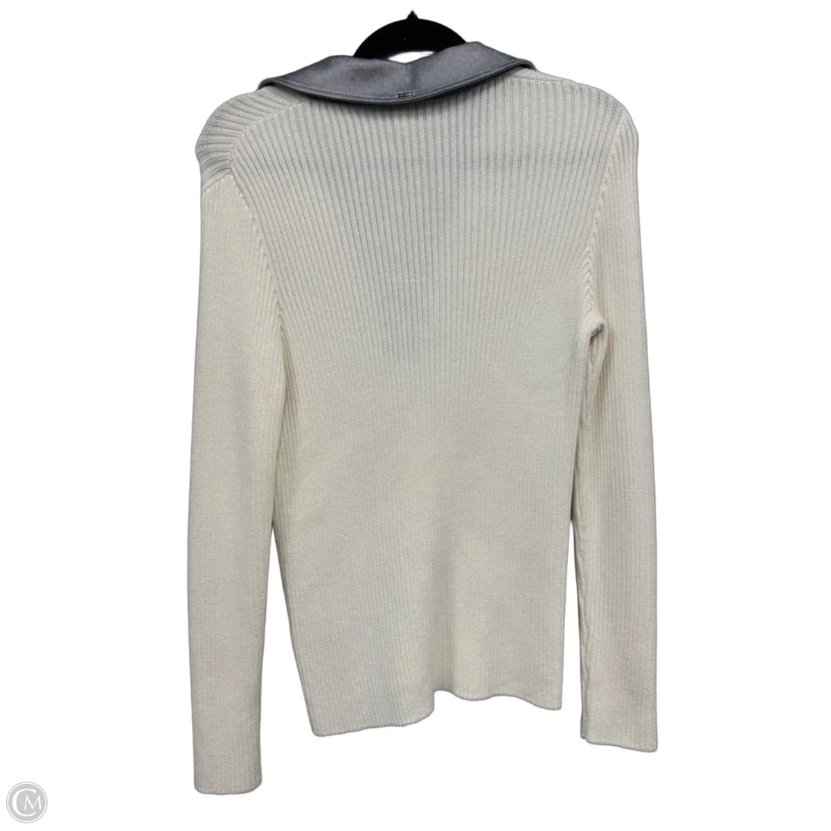 Sweater By Cmb In Cream & Grey, Size: M