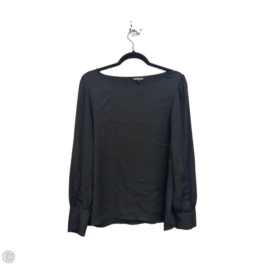 Blouse Long Sleeve By Express In Black, Size: L