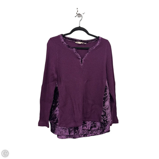 Top Long Sleeve By Soft Surroundings In Purple, Size: Lp