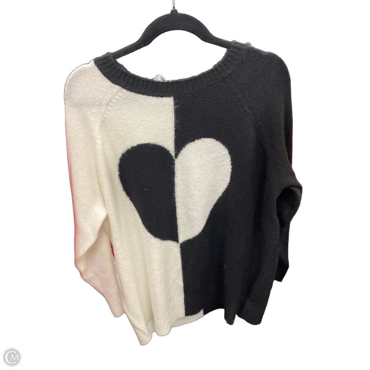 Sweater By Torrid In Black & White, Size: 2x