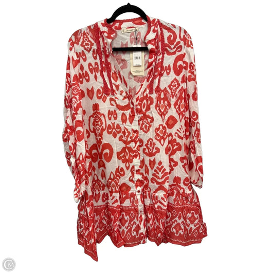 Dress Casual Short By Clothes Mentor In Red & White, Size: M