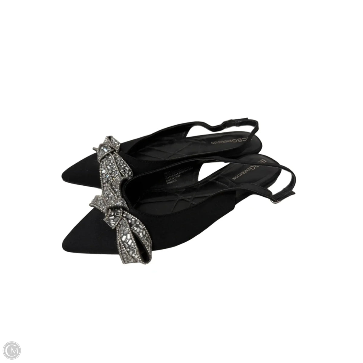 Shoes Flats By Bcbgeneration In Black & Silver, Size: 7