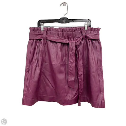 Skirt Mini & Short By Loft In Purple, Size: Xl