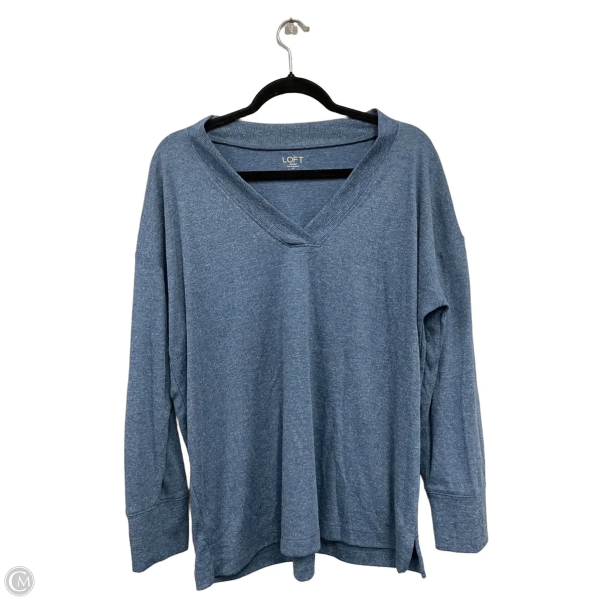 Top Long Sleeve Basic By Loft In Blue, Size: Xl